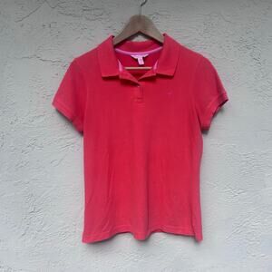 Lilly Pulitzer Coral Cotton Polo Shirt Size Women’s Large